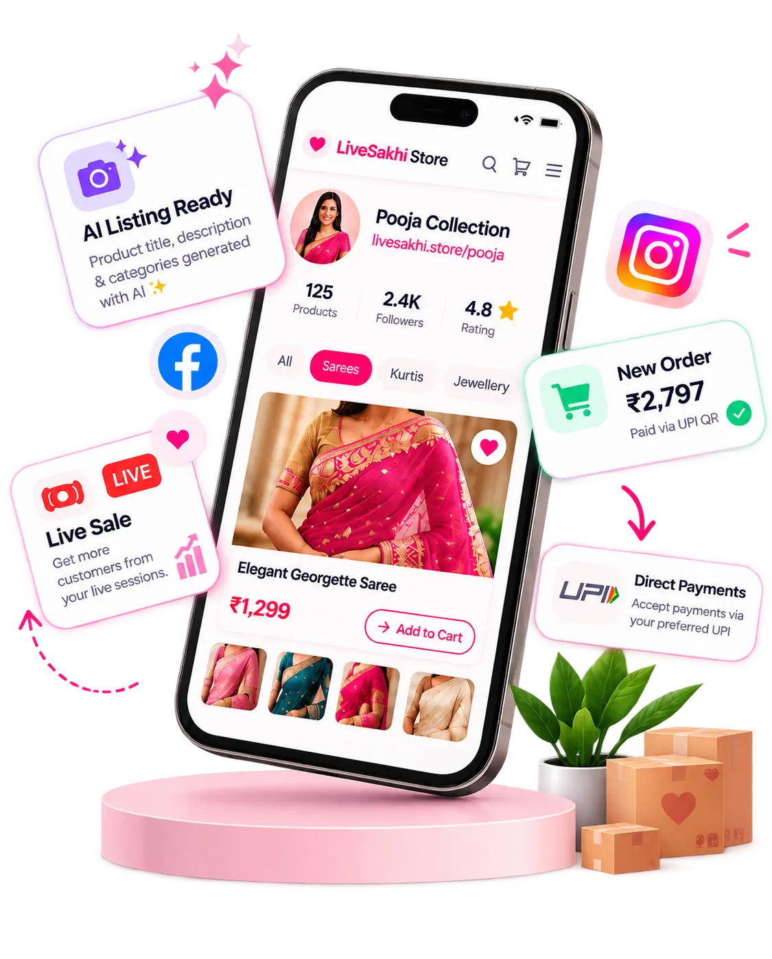 LiveSakhi Store Platform Showcase